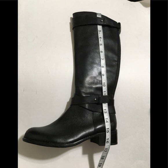 NWT Franco Sarto Canary Black Leather Riding Boot - Picture 9 of 12